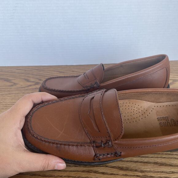 Weejuns Bass Brown Leather Slip on Loafers size 6.5 New without box floor sample - Picture 5 of 9